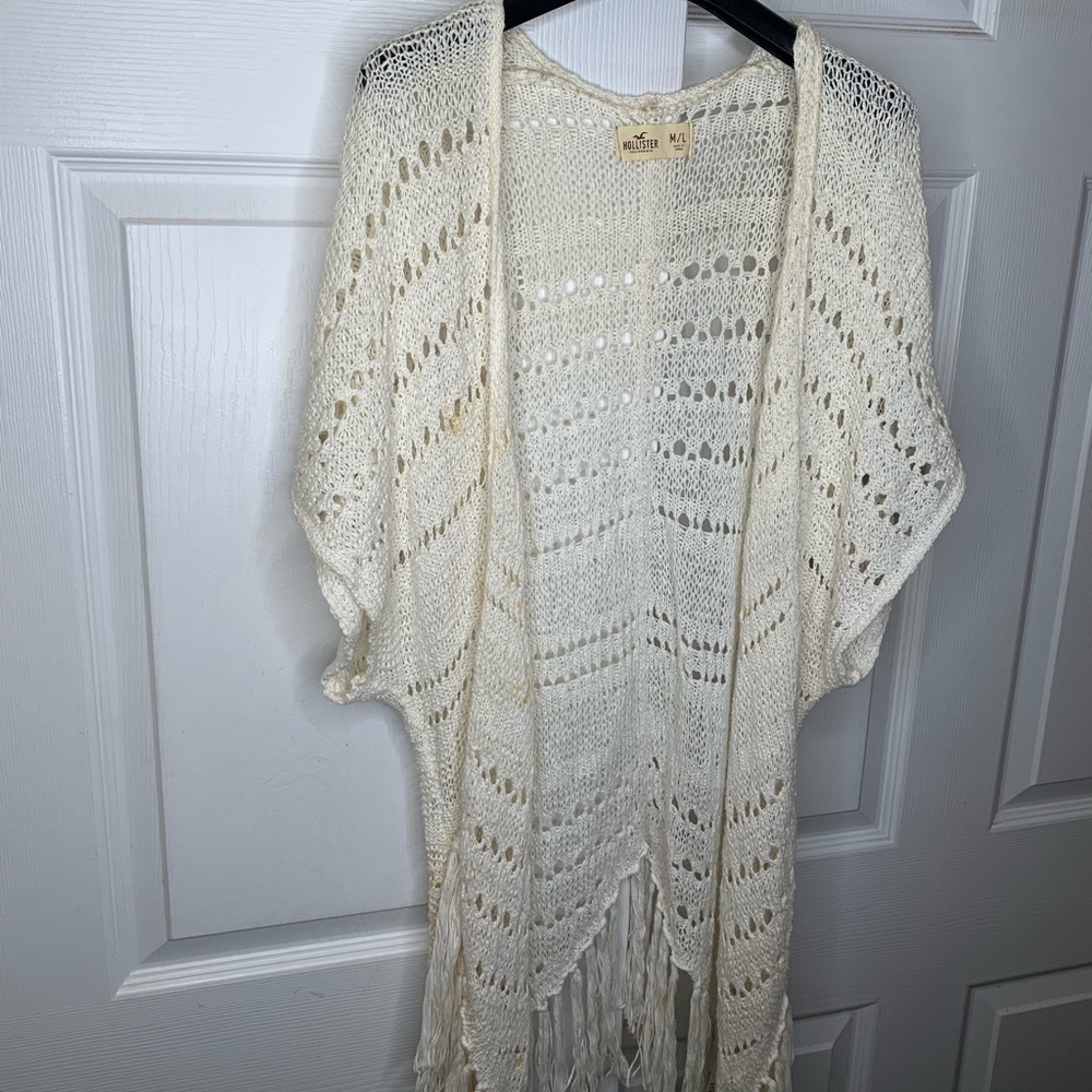 White mesh tunic from Hollister with fringe